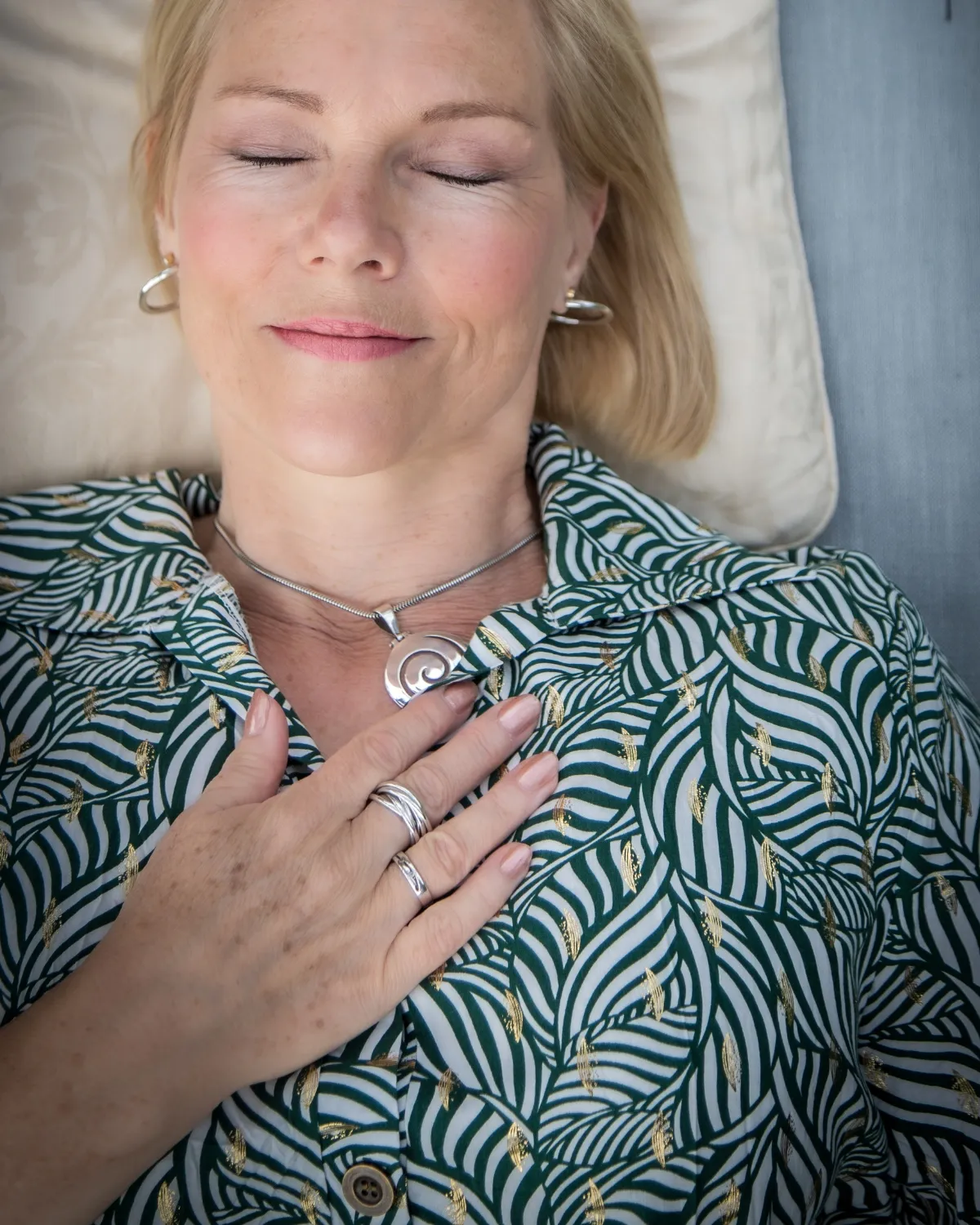 Cathy meditating