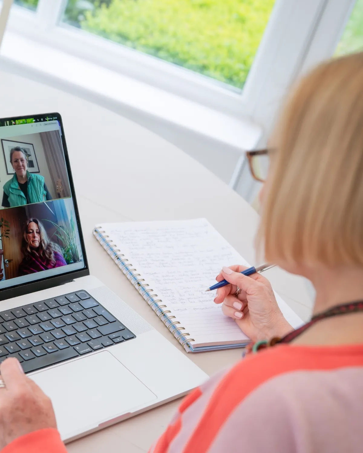 Cathy on Zoom coaching call